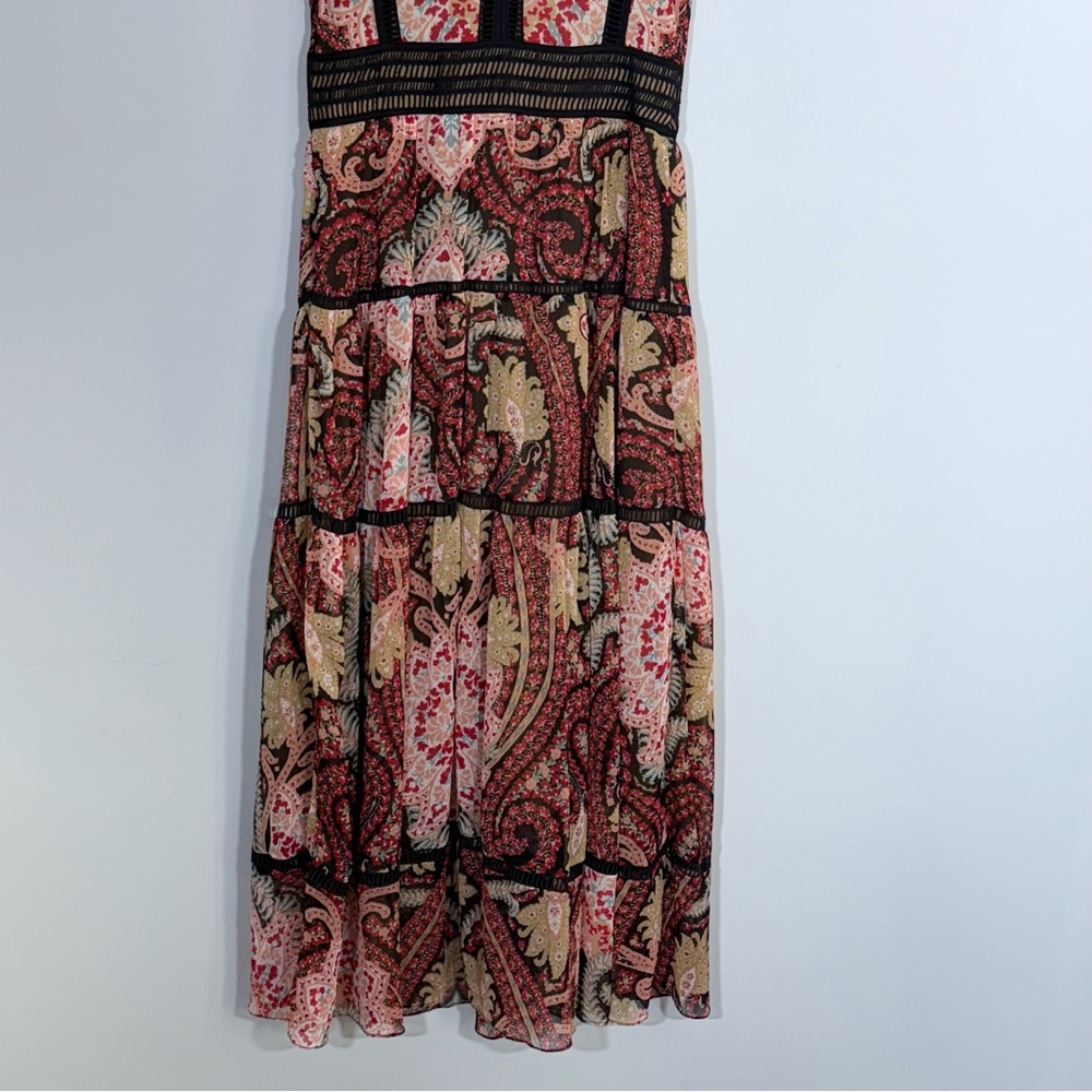 Ranna Gill Anthropologie Claudette Paisley Maxi Dress Size 6 Boho - Picture 10 of 16